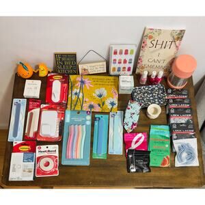 Misc Junk Drawer- Mixed Lot - Trinkets, Collectibles, Shoe Laces, Nail Polish